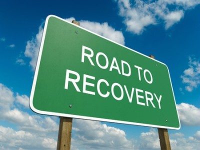 26503127 - road sign to recovery